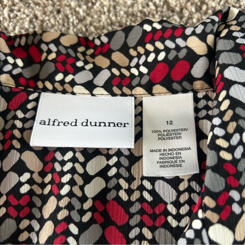 Alfred Dunner Multicolor Patterned Blouse - Picture 4 of 6